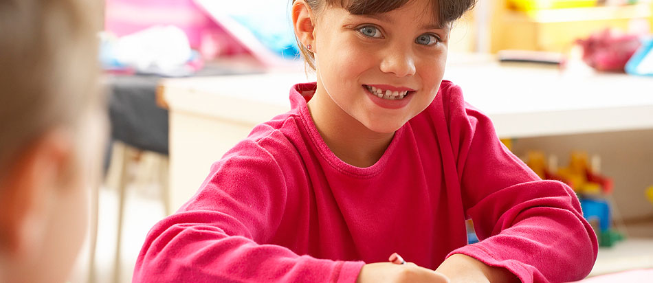 photo of child in classroom