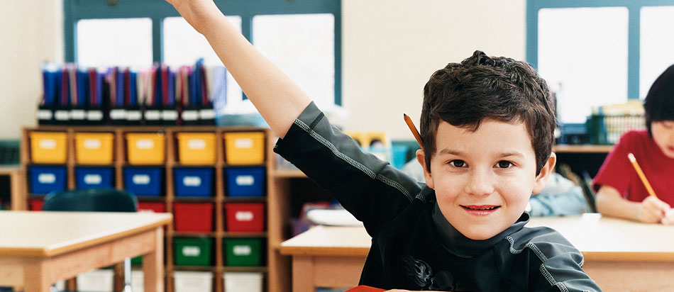 photo of child in classroom